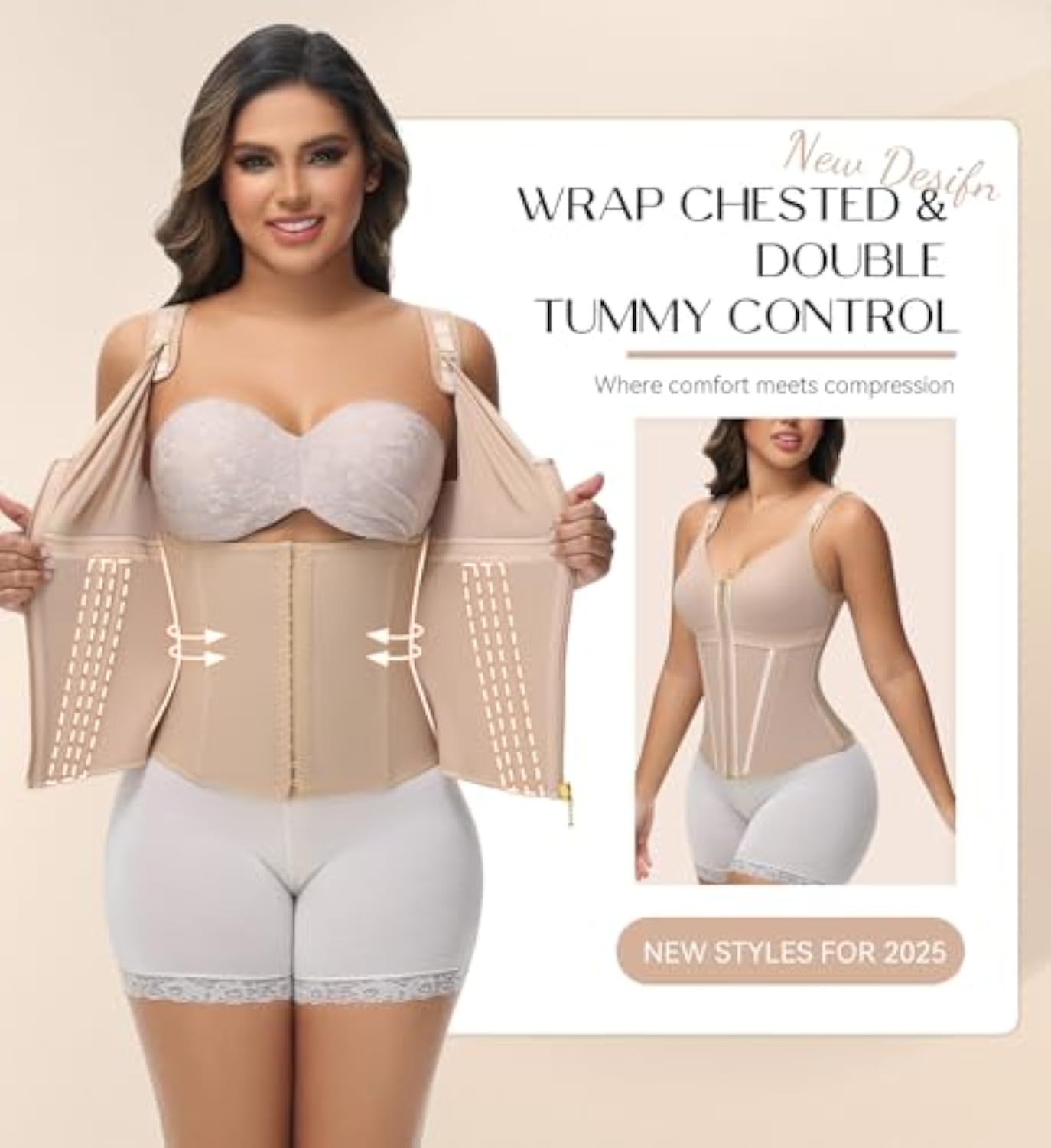 Women's Tummy Control Shapewear with Bra