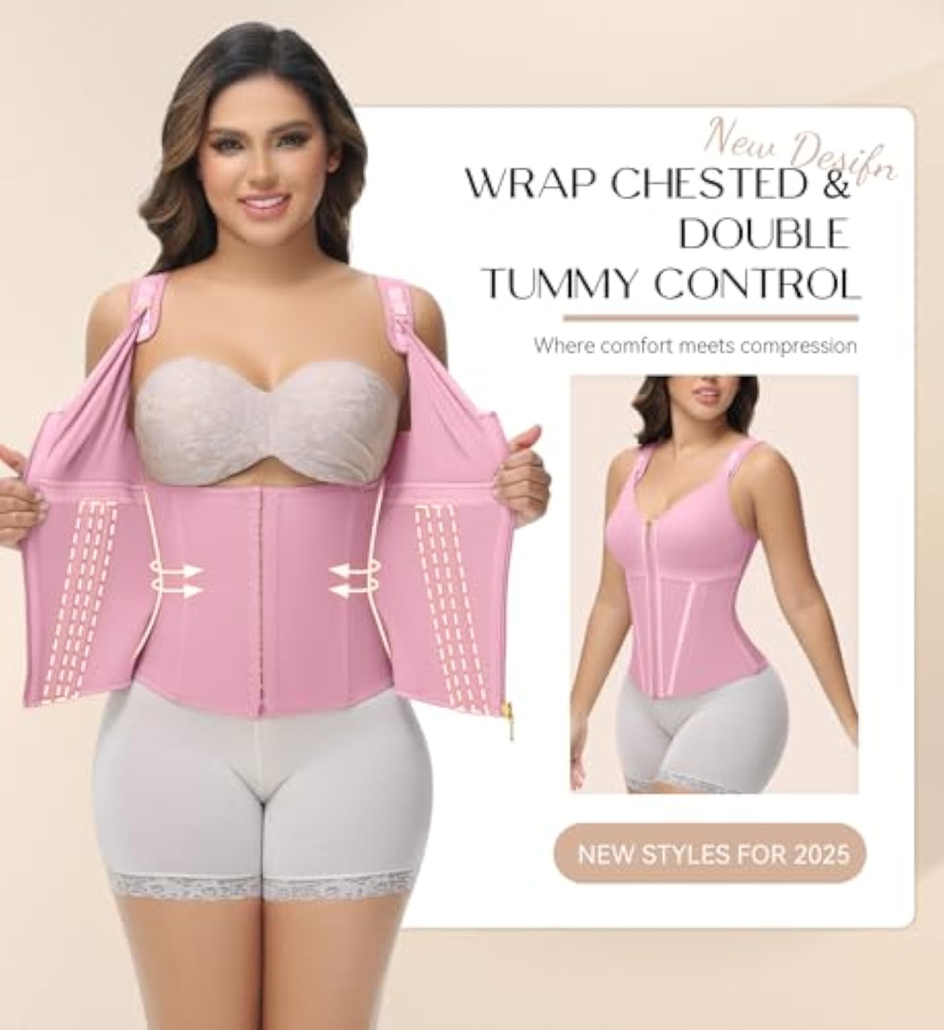 Women's Tummy Control Shapewear with Bra